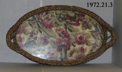 Wicker & Floral Serving Tray (c.1916)