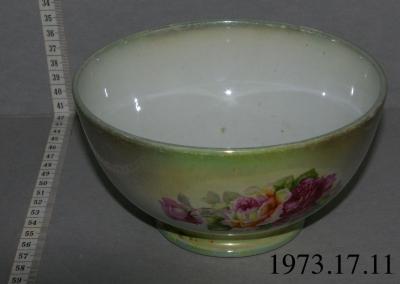 Green Bowl With Flowers