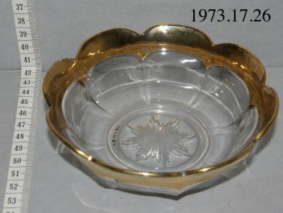 Gold Trim Glass Bowl