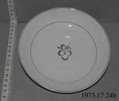 Gold Trim White Saucer