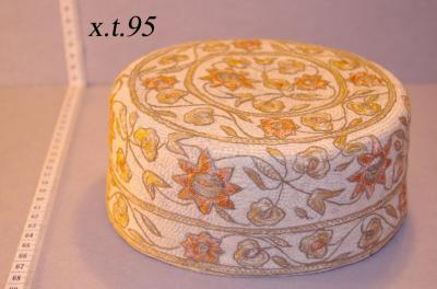 Embroidered Pillbox Hat