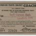 Canadian Pacific Railway Coach Ticket