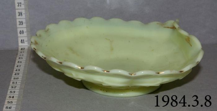 Yellow Milk Glass Saucer