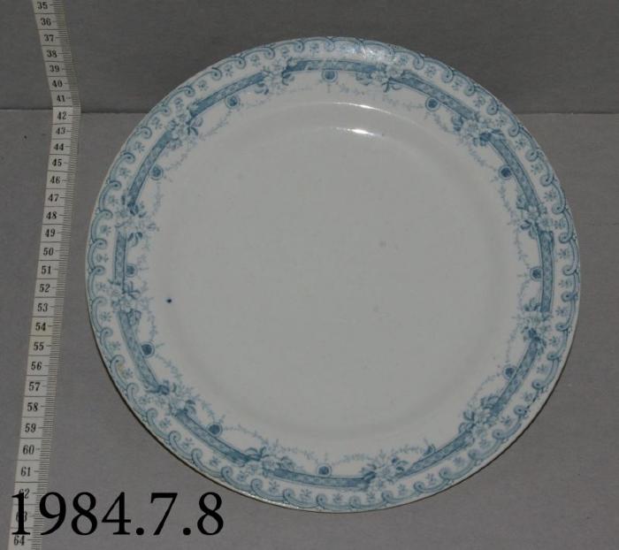 Plate With Blue Trim