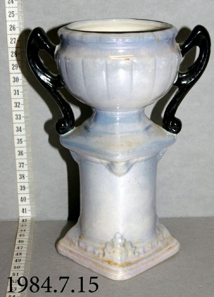 Blue Trophy Shaped Vase