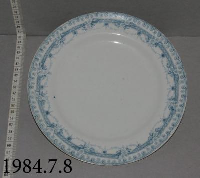 Plate With Blue Trim