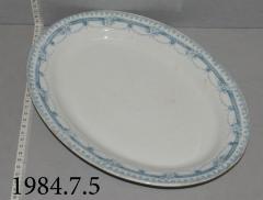 Serving Platter, Blue Trim (1917)