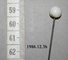 Hatpin With White Ball End