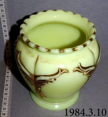 Yellow Milk Glass Vase