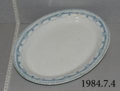 Serving Platter, Blue Trim (1917)