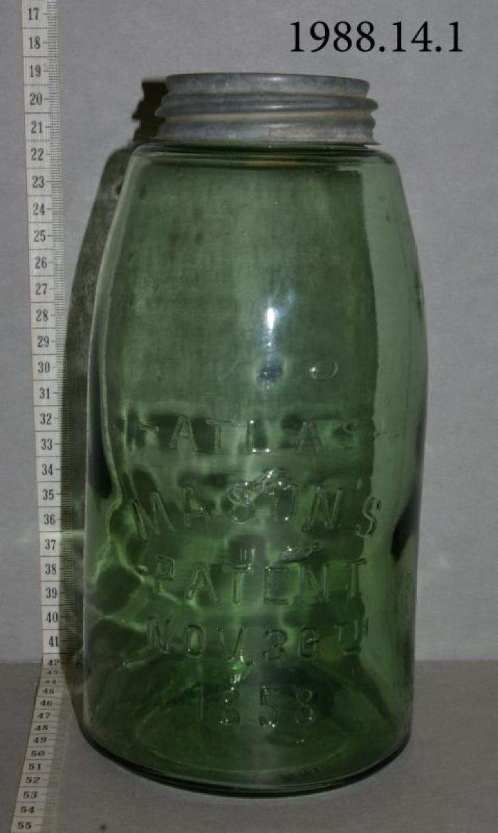 Green Atlas Mason Jar (1858-11-30)