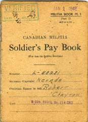 Soldier's Pay Book - Canadian Militia (1942-01-01)