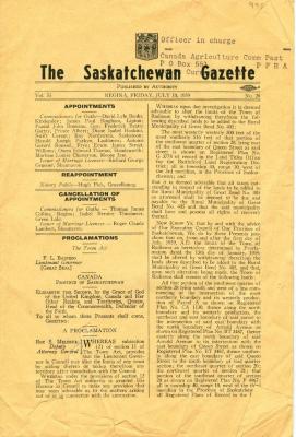  The Saskatchewan Gazette (July 10 1959)