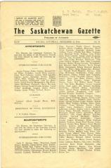 Saskatchewan Gazette, No. 51 (1948-12-18)