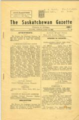 Saskatchewan Gazette, No. 28 (1947-07-11)