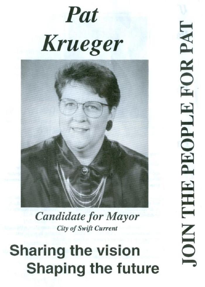 Pat Krueger Candidate For Mayor Flyer (1996)