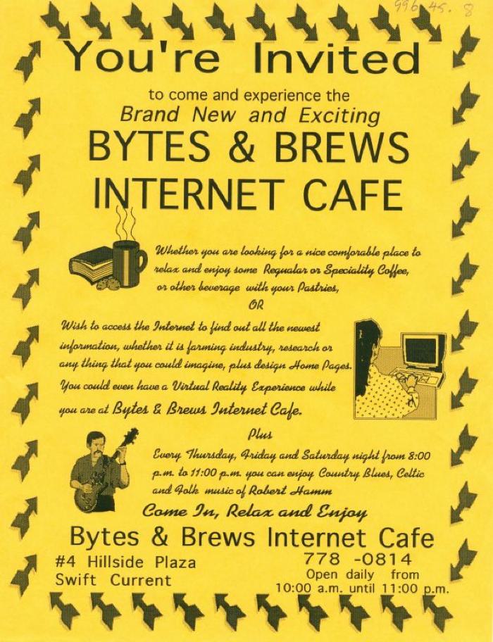 Bytes & Brews Internet Cafe Pamphlet