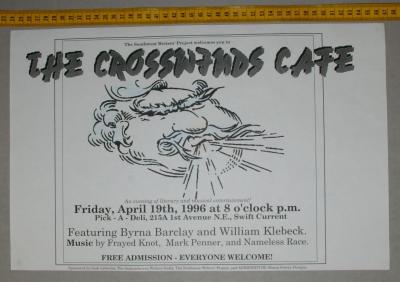 The Crosswinds Cafe Literary Cafe Poster (1996-04-19)