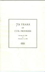 72 Years of Canadian Pacific Railway Progress Book (c.1952)