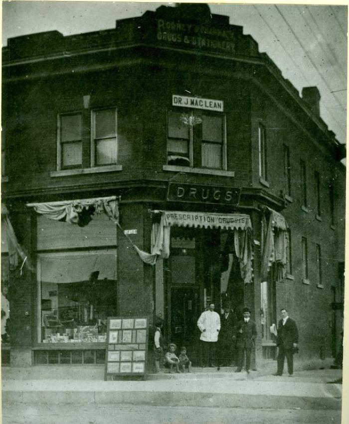 Photograph Rooney’S Drug Store, Galbraith Block 1St Ne;Rooney’s Drug Store (1920);Rooney’s Drug Store (1920)