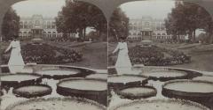 Pond and Flowers Stereo Card (1901);Pond and Flowers Stereo Card (1901)