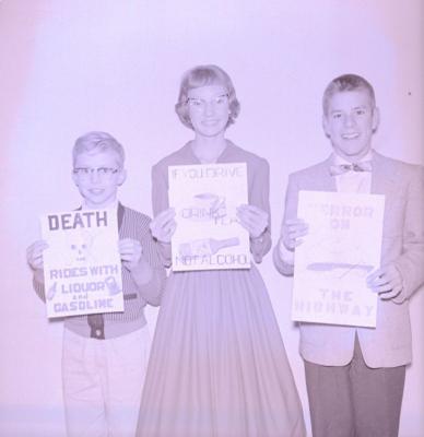 Negative: WCTV Poster Winners, November 1960;Women's Christian Temperance Union Poster Winners (1960-11);Women's Christian Temperance Union Poster Winners (1960-11)