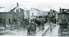 Canadian Pacific Railway Bunkhouse Fire (c.1911);Canadian Pacific Railway Bunkhouse Fire (c.1911);Photograph: Bunkhouse Fire