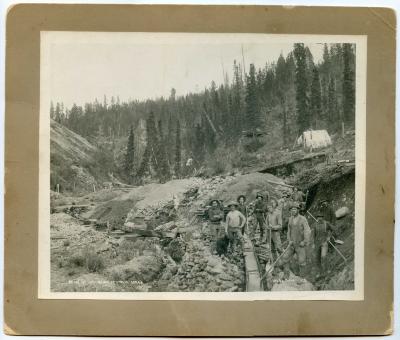 Photographic Print, Yukon prospectors No 103 and 104 Below on Spruse [sic] Creek