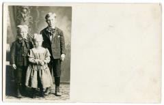 Photographic Print, studio portrait, unidentified 2 boys and a girl