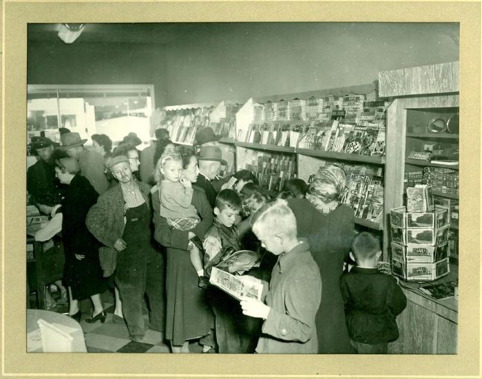 Modern News Opening, Swift Current (1952);Modern News Opening, Swift Current (1952);Opening of Modern News (1952);Photograph Opening Of Modern News, 1952;Modern News Opening, Swift Current (1952);Modern News Opening, Swift Current (1952)