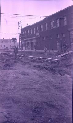 Negative, Film;Street Construction, Swift Current (1956-04-23);Street Construction, Swift Current (1956-04-23)