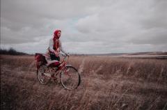 Evgenia Biking to the Forest