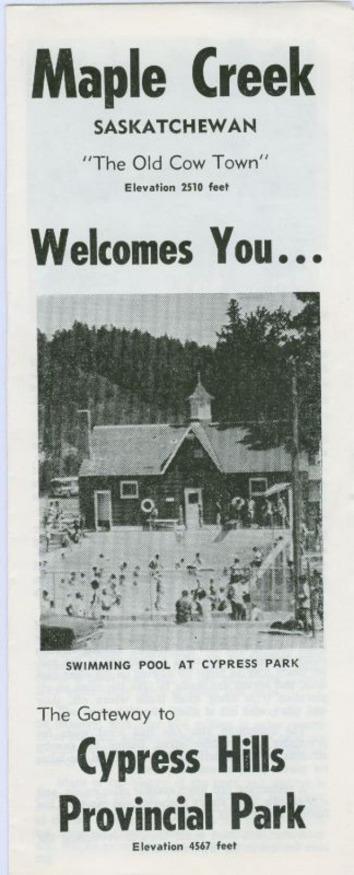 Maple Creek Saskatchewan 'The Old Cow Town' Welcomes You... Brochure (c.1960s);Maple Creek Saskatchewan 'The Old Cow Town' Welcomes You... Brochure (c.1960s)