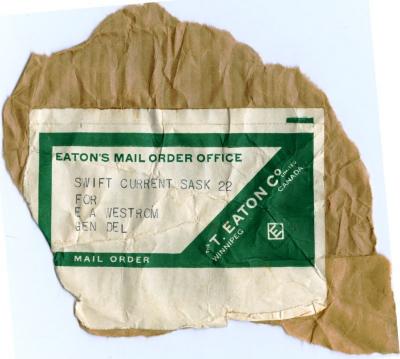 Eaton's Mail Order Office Address Label;Eaton's Mail Order Office Address Label