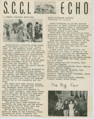 Swift Current Collegiate Institute Echo Newsletter (1947);Swift Current Collegiate Institute Echo Newsletter (1947)