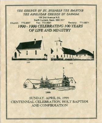 Order of Worship Holy Baptism and Confirmation Centennial Celebration Program (1999-04-25);Order of Worship Holy Baptism and Confirmation Centennial Celebration Program (1999-04-25)