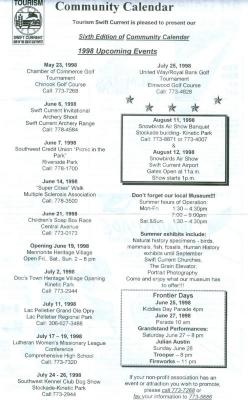 Community Events Calendar (1998);Community Events Calendar (1998)