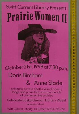 Prairie Women Ii Poster Swift Current Library Presents: Prairie Women Ii;Swift Current Library Presents Prairie Women II Poster (1999-10-21);Swift Current Library Presents Prairie Women II Poster (1999-10-21)