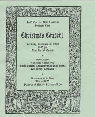 Swift Current Bible Institute Oratorio Choir Christmas Concert Program (1988-12-10);Swift Current Bible Institute Oratorio Choir Christmas Concert Program (1988-12-10);Swift Current Oratorio Choir Program The Swift Current Oratorio Choir Christmas Concert