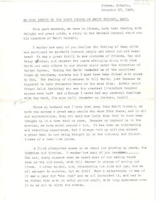 Open Letter From Norma (Clayton) Fitzpatrick (1968-11-27);Open Letter From Norma (Clayton) Fitzpatrick (1968-11-27)