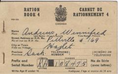 Canadian Ration Book No. 4 (c.1940s);Canadian Ration Book No. 4 (c.1940s);Canadian Ration Book Ration Book 4