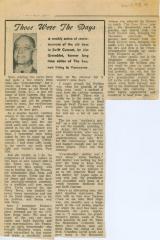 "Those Were The Days" Article Oct. 31/69
 Those Were The Days;Swift Current Sun - Those Were The Days Clipping (1962-10-31);Swift Current Sun - Those Were The Days Clipping (1962-10-31);Swift Current Sun - Those Were The Days Clipping (1962-10-31);Swift Current Sun Clipping (1962-10-31)