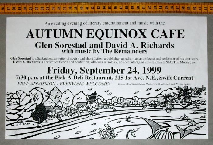 'Autumn Equinox Café' Literary Café Poster (1999-09-24);'Autumn Equinox Café' Literary Café Poster (1999-09-24)