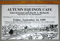 'Autumn Equinox Café' Literary Café Poster (1999-09-24);'Autumn Equinox Café' Literary Café Poster (1999-09-24)