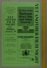 Film Society Poster The Best Of The Yorkton Short Film And Video Festival // The Weather Underground;Yorkton Film Festival Swift Current Film Society Poster (2005);Yorkton Film Festival Swift Current Film Society Poster (2005)