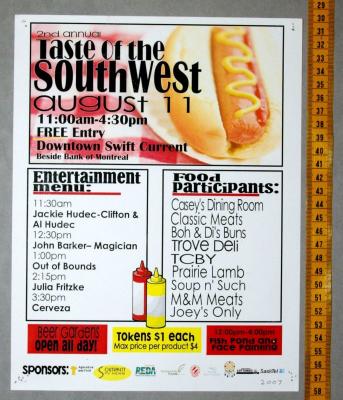 2nd Annual Taste of the Southwest Poster (2007-08-11);2nd Annual Taste of the Southwest Poster (2007-08-11);Taste Of The Southwest Poster  2Nd Annual Taste Of The Southwest