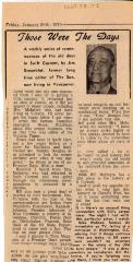 "Those Were The Days" Article Jan. 30/70 Those Were The Days;Swift Current Sun - Those Were The Days Clipping (1970-01-30);Swift Current Sun - Those Were The Days Clipping (1970-01-30);Swift Current Sun - Those Were The Days Clipping (1970-01-30);Swift Current Sun Clipping (1970-01-30)