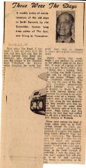 "Those Were The Days" Article Apr. 24/70 Those Were The Days;Swift Current Sun - Those Were The Days Clipping (1970-04-24);Swift Current Sun - Those Were The Days Clipping (1970-04-24);Swift Current Sun - Those Were The Days Clipping (1970-04-24);Swift Current Sun Clipping (1970-04-24)