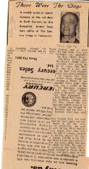 "Those Were The Days" Article Mar. 20/70 Those Were The Days;Swift Current Sun - Those Were The Days Clipping (1970-03-20);Swift Current Sun - Those Were The Days Clipping (1970-03-20);Swift Current Sun - Those Were The Days Clipping (1970-03-20);Swift Current Sun Clipping (1970-03-20)