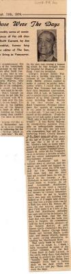 "Those Were The Days" Article Sept.11/70 Those Were The Days;Swift Current Sun - Those Were The Days Clipping (1970-09-11);Swift Current Sun - Those Were The Days Clipping (1970-09-11);Swift Current Sun - Those Were The Days Clipping (1970-09-11);Swift Current Sun Clipping (1970-09-11)